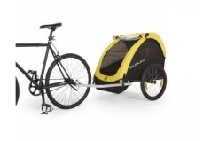 Fietskar Burley Bee Double -Fiets Serie Winkel burley bee kinder fietskar 2 kinderen geel zwart 677147 4 l