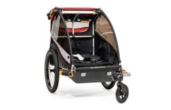 Fietskar Burley Cub X -Fiets Serie Winkel burley cub x fietskar 2 kinderen zwart atomic rood 617960 5 l