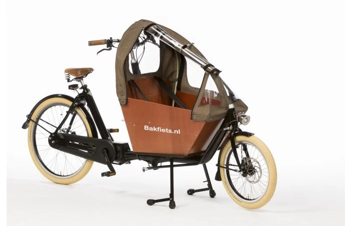 Bakfiets.nl Tent Cargobike Short All-open Tweed 1 Bakfiets.nl Tent Cargobike Short All-open Tweed