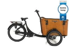 VOGUE Superior Deluxe Elektrische Bakfiets Zwart/Bruin