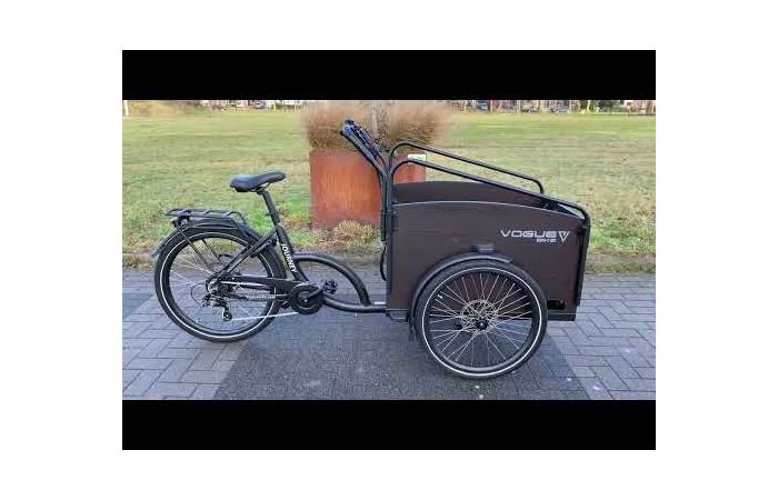 Vogue Journey Elektrische Bakfiets Zwart/Zwart 9 Vogue Journey Elektrische Bakfiets Zwart/Zwart - Afbeelding 9