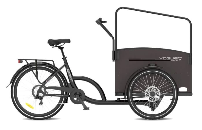 Vogue Journey Elektrische Bakfiets Zwart/Zwart 1 Vogue Journey Elektrische Bakfiets Zwart/Zwart