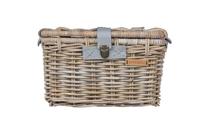 Basil Mand Riet Denton M 24L + Deksel Grey 39x27x25cm 2 Basil Mand Riet Denton M 24L + Deksel Grey 39x27x25cm - Afbeelding 2