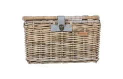 Basil Mand Riet Denton L 46L + Deksel Grey 49x35x30cm