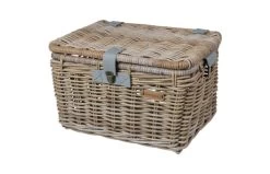 Basil Mand Riet Denton L 46L + Deksel Grey 49x35x30cm -Fiets Serie Winkel rmd13047x479