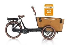 VOGUE Carry 3 Elektrische Bakfiets Zwart/Bruin