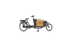 VOGUE Carry 2 Elektrische Bakfiets Zwart/Bruin/Zwart